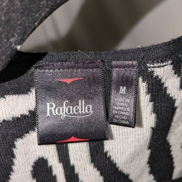 Rafaella Open Front Zebra Print Cardigan Sweater - Picture 4 of 5